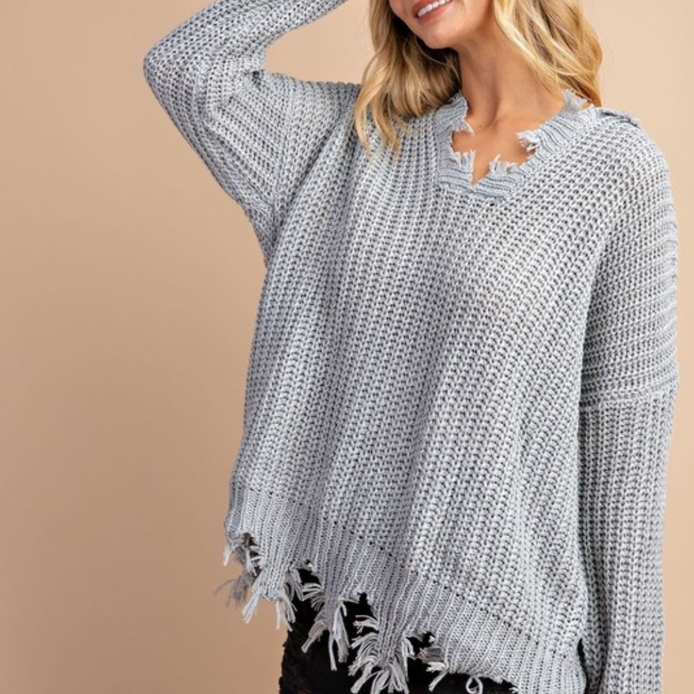 gray sweater - Picture 6 of 7
